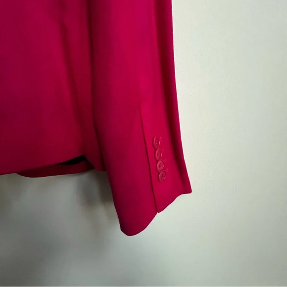 Talbots Wool Blazer 4 Pink Velvet Contrast Collar Preppy Equestrian Riding Money - Picture 9 of 13